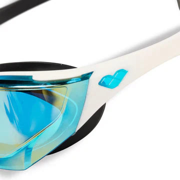 Arena Cobra Edge Swipe Mirror Goggles Aqua White Fireflow