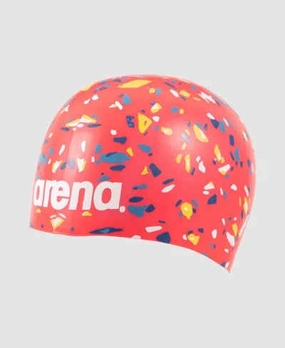 Arena swimcap Poolish Moulded CONFETTI RED