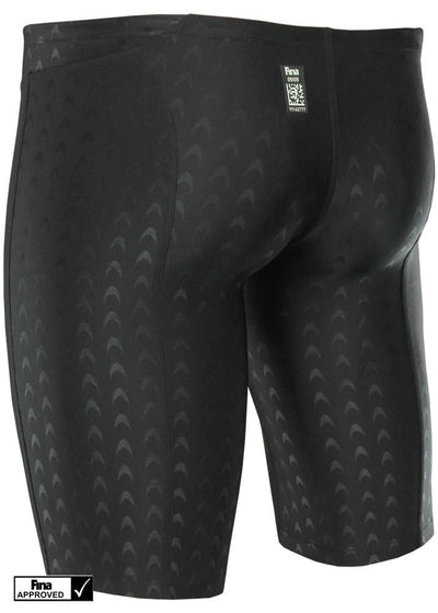Yingfa Mens 9205-1 Sharkskin Jammers Black Fina Approved