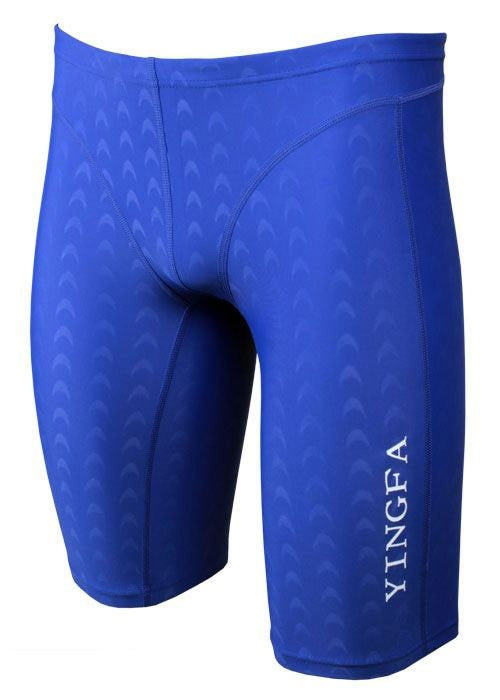 Yingfa Mens 9205-2 Sharkskin Jammers Blue Fina Approved